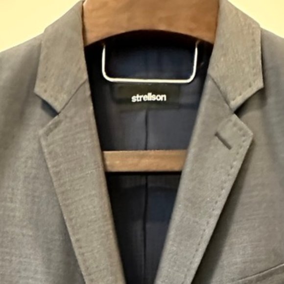 Strellson 'Ryan-Mercer' Dark 'Silvery' light blue / grey Suit (jacket & pants) - Picture 2 of 6